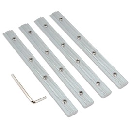 Zeberoxyz 4pcs Straight Line Connector Length 7.1inch Joint Bracket with M6 Screws for 3030 Series T Slot 8mm Aluminum Extrusion Profile (3030 Series Straight Brackets-Silver)