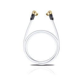 Oehlbach Transmission Edge S - OFC Satellite Cable, Antenna Cable for Satellite and Sky Receivers - F Connector M/M, Angled, DVB-S/S2, HDTV, 4k UHD, 5.10 m, White