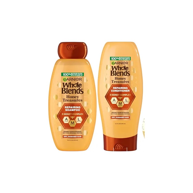 Garnier Whole Blends Shampoo Acondicionador Mieles