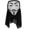 Zac's Alter Ego Anonymous Guy Fawkes Mask with Black Cloth
