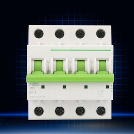 AC 380V/415V Circuit Breaker 16A 4P Overload Protection Air Switch Circuit Breaker for Home Lighting Distribution Lines Solar PV System