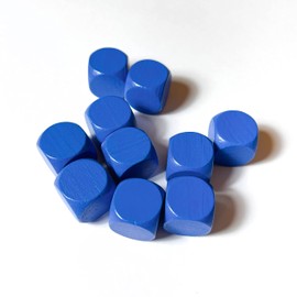 Spieltz XXL: Large Blank Wooden Dice for Board Games, Blue, Extra Large (20 mm), BES. for XL Games, Seniors, Small Children, People with Motor Skills Problem. Made in Germany (Blue, 10 Cubes)