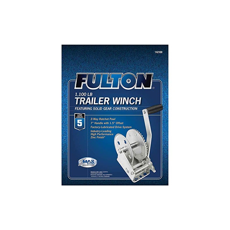 Fulton 142100 Single Speed Winch - 1100 lbs. Capacity, 1