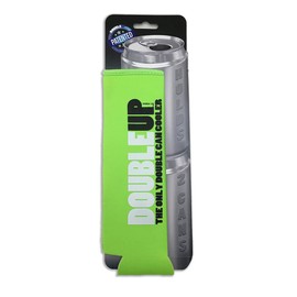 DoubleUp, Double Can Cooler (Green) – The Can Cooler that Holds Two Cans – Perfectly Fits Two 12oz or Two 16oz cans in this Double Can Coolie.