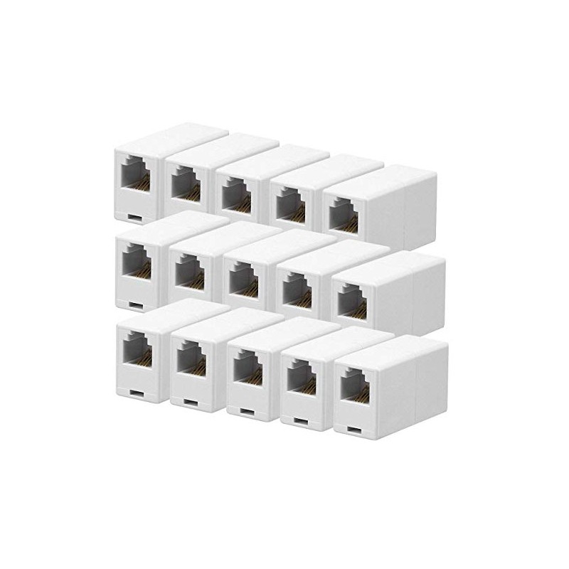 iMBAPrice RJ11 6P4C Straight Telephone Inline Coupler (15 Pack)