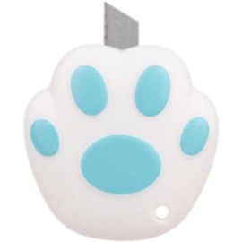 Mini Retractable Utility Knife Box Cutter Letter Opener Pocket Knives Colorful Mini Slides Open for Letter Small Box Opening Paper Cutting DIY Crafts Tools (Blue)