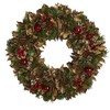 Nearly Natural 15in. Holiday Artificial Wreath with Pine Cones and