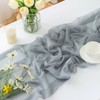 Chuqing Chiffon Table Runner, Wedding Fabric Tulle Boho Table Runner,