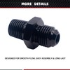 HiSport 6AN to 1/8 NPT Male Hose Fitting Adapter, Universal
