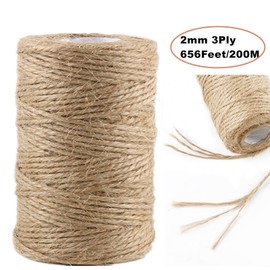 FanLyDao 656Feet Jute Twine String Packing and Garden 2mm 3Ply(328Feet*2)