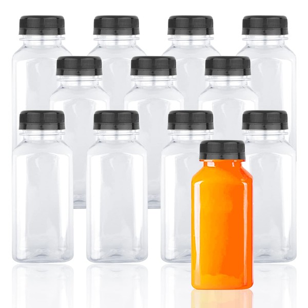 Juice bottles,12 Pack 8oz Juice Bottles Beverage Containers Drink Containers