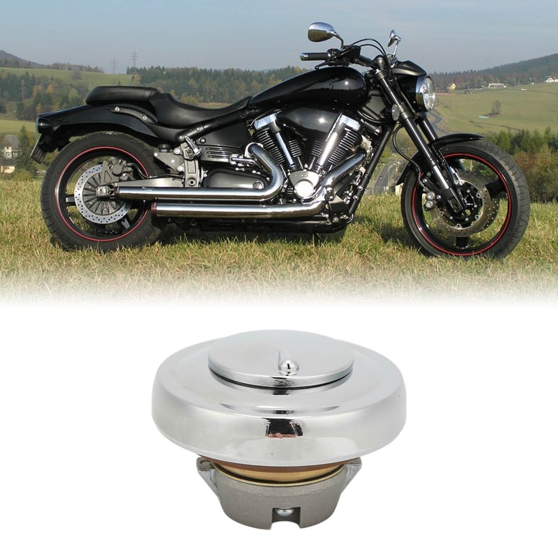 Motorcycle Fuel Tank Lock Cap with 2 Keys Aluminum Rustproof