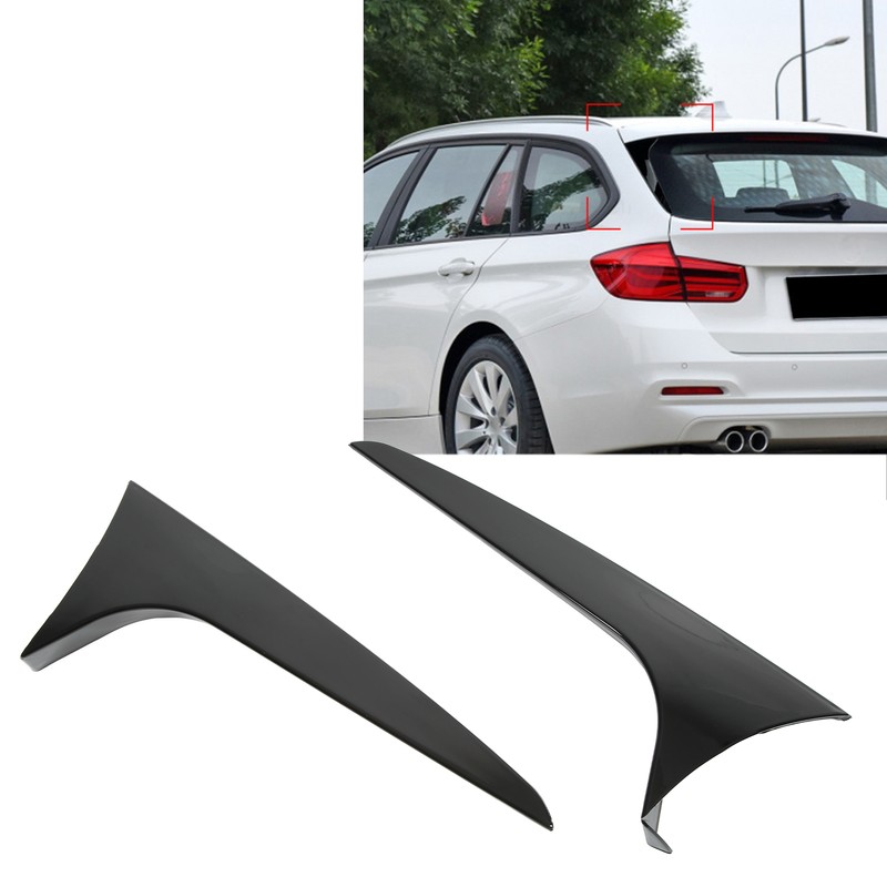 Pair Rear Window Splitter Spoiler Side Wing Cover for 3
