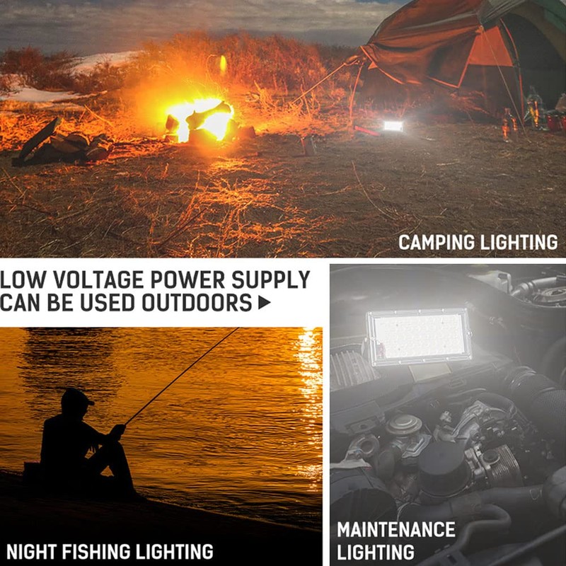 RTNLIT 2-Pack 100W LED Flood Lights Outdoor, IP65 Waterproof Emergency