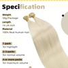 Ugeat Blonde Flat Tip Hair Extensions Human Hair 18 Inch