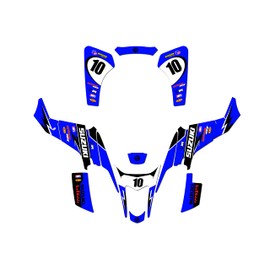 Kalair GFX Graphics Kit for Suzuki LTZ 400 (2003-2008) Speed Series Blue 16 Mil - ATV UTV Custom Racing Graphics Stickers Decals Kit, no-plastics