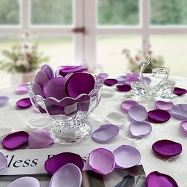 400 pétalos de rosa para decoración de boda, pétalos de seda púrpura, pétalos de dispersión para niña de flores, centros de mesa, recepción, propuesta de despedida de soltera, fiesta romántica