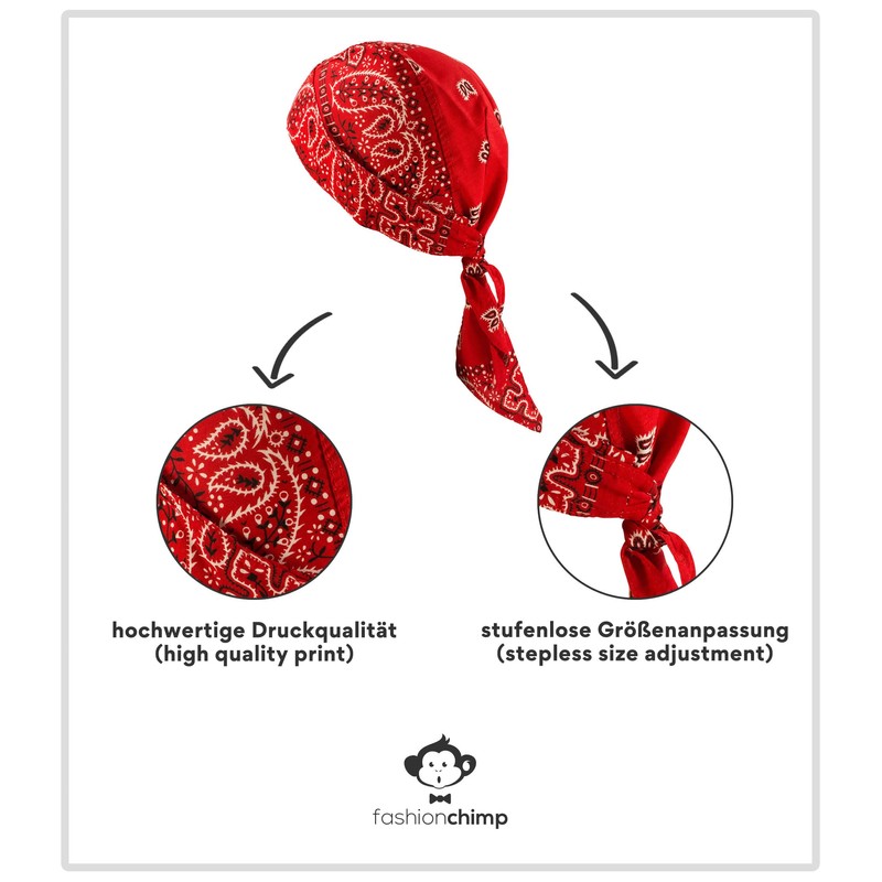 fashionchimp Zandana 100% Cotton Bandana Head Scarf Biker Scarf for