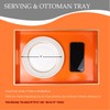 Spsyrine Orange Decorative Serving Tray with Handles, Elegant Plastic Coffee