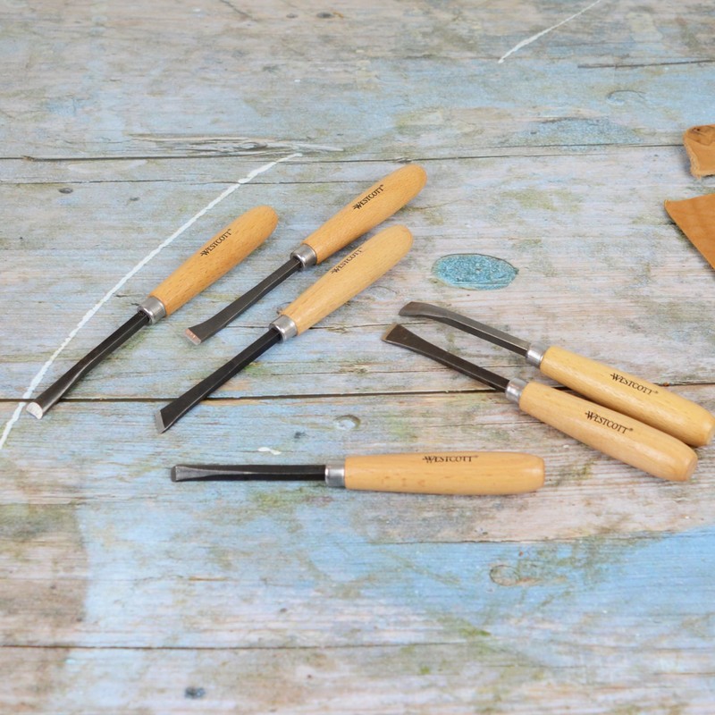 Westcott CarboTitanium Deluxe Carving Tools Set for Wood Working, Soap