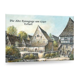 VALDEIG Fridge Magnet Old Erfurt, The Old Synagogue Around 1340, Picture Retro Decoration Vintage, Souvenir Germany, Fridge Magnets, Fridge Magnets, Fridge Magnets for Mini Magnetic Board, Germany,