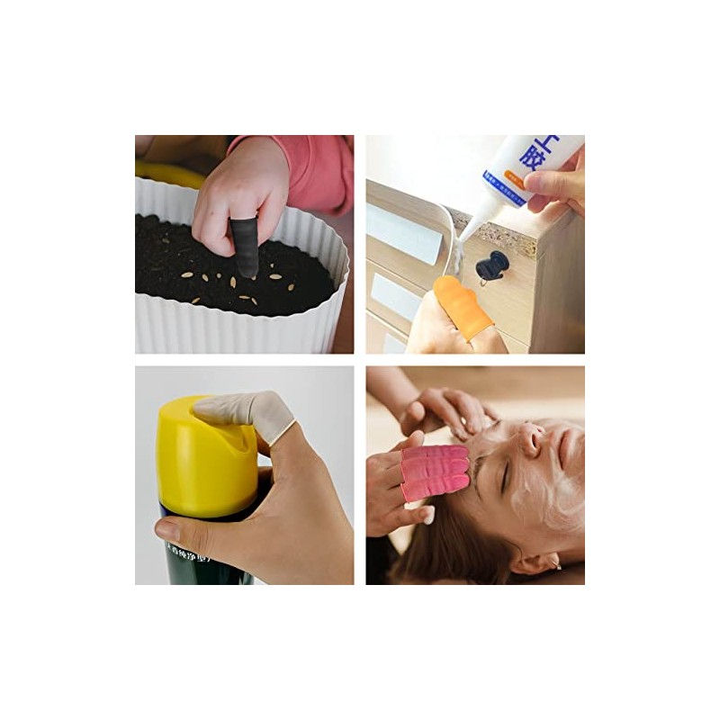 MELGO 200 Pcs Disposable Finger Protectors, Finger Cots, Latex Anti-Static