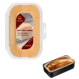 ZOWVAAM Loaf Pan Liners, 2lb Loaf Pan Parchment Liners for Baking Bread 9x5, 125 Pcs Non-Stick Disposable Bread Pan Liners, Loaf Bread Liners for Baking