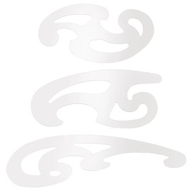 BENECREAT 3 Pcs Stainless Steel French Curve Ruler, Metal Pattern Ruler, Drafting Stencils Drawing Templates Tool for Garment Design, Decorative Embossing, Professional Drawing Tool