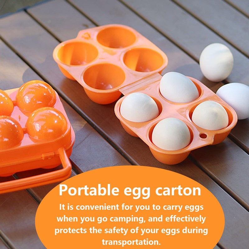 TREABEAR Egg Container for Travel, Egg Box, Plastic Egg Box