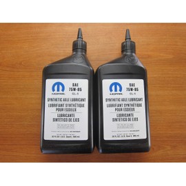 Mopar Chrysler Dodge Jeep Two Quarts SAE 75W-85 Synthetic Axle Lubricant GL-5