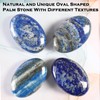 CASMON Blue Lapis Lazuli Oval Palm Stones, Pocket Worry Stone