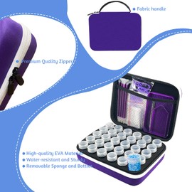 LIRUNQIU Diamond Painting Storage Containers, 30 Slots Diamond Painting Accessories and Tools for Diamond Art Organizer Case