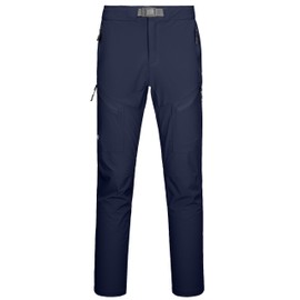 Little Donkey Andy - Pantalones ligeros de viaje para hombre, transpirables, atléticos, con bolsillos con cierre, Azul marino, XX-Large