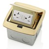 Leviton PFGF2-BR Pop-Up Floor Box with 20 Amp, Tamper-Resistant Self-Test