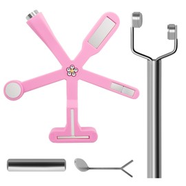 3PCS Nail Art Magnet Set - Pink 6-in-1 Cat Eye, Y-Shape Dual Head & Heart Magnetic Tool for Salon & Home Gel Manicure Designs