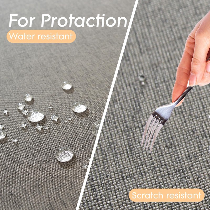 meioro Rectangular Tablecloth, Water-Resistant with Lotus Effect, Tassel Tablecloth Polyester