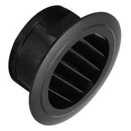 PATIKIL 5 Inch Round Air Vent Cover, Soffit Vents ABS Ceiling Vent Covers Air Vent Louver for Bathroom Kitchen Living Room Ventilation System, Black