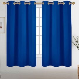 Diraysid Royal Blue Grommet Blackout Curtains for Bedroom Thermal Insulated Room Darkening Curtains Drapes, 42 x 63 inch, 2 Panels