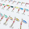 FedMois 30 pcs Fishing Spinner Baits Set with Box Spinners