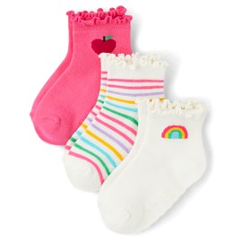 Gymboree,and Toddler Midi Socks,Rainbow 3-Pack,4T-5T