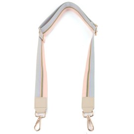 Customized Long Cotton Webbing PU Leather Shoulder Strap Adjustable Single Shoulder Crossbody Bag Accessorycolor: Multicolor
