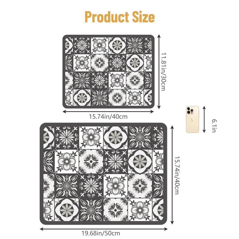 Avvrel Draining Mat, Super Absorbent Dish Drying Mat, Quick Dry