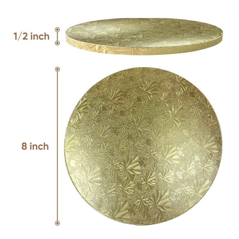Cakebon Cake Boards - Sturdy 1/2 Inch Thick Drums -
