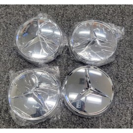 MERCEDES 4- NEW Mercedes 450 380 SL SLC bundt wheel chrome center cap 65133 14 INCH NEW M