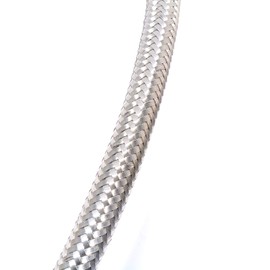 Easyboost Fuel Hose 5 to 6mm Rubber Reinforced Stainless Steel Braided for Scooter Booster Motorcycle 50 Brush Cutter Chainsaw Lawnmower Resistant Strength Flexible 45 cm