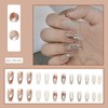 NIUANIUA Nail Tip, Long, Bride Nail, Glossy, False Nails, Double-sided