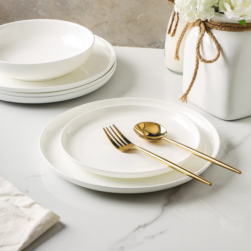 Stone Lain Gabrielle Bone China Dinnerware Set, 12-Piece Service for