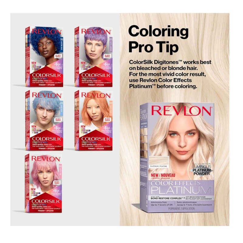 Revlon Colorsilk Digitones W/ Keratin Perm Hair Color 92D PASTEL