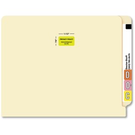 Privacy Policy Acknowledgment on File Labels for HIPAA Compliance, 1-1/2" x 7/8", Yellow with Black Text, Permanent Adhesive, 250 Stickers/Box, Doctor Stuff