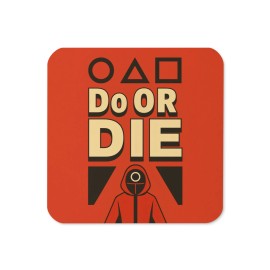 Squid Game Coaster | “Do or Die” Red Guard | Kdrama Cork Drink Mat Gift
